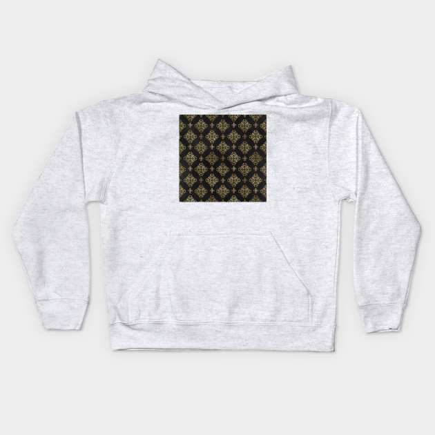 Decorative Gold Kids Hoodie by Alvd Design